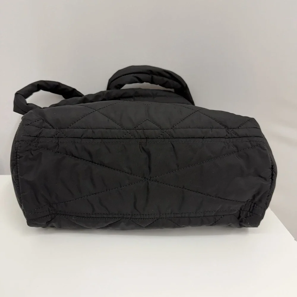 Marc Jacobs Nylon Quilted Tote Bag Cross Body or Shoulder Bag Purse Black